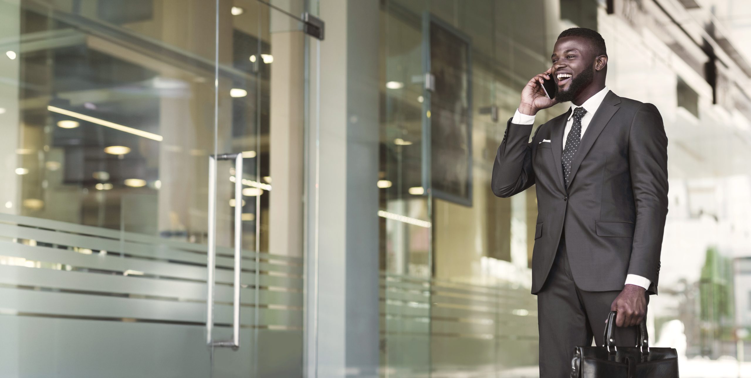 Business professional speaking on the phone